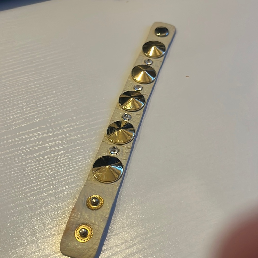 Leather bracelet gently worn